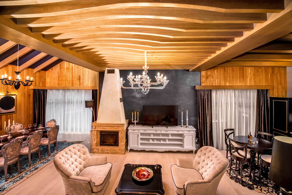 Rich Woodwork Defines This Luxury Cottage Interior