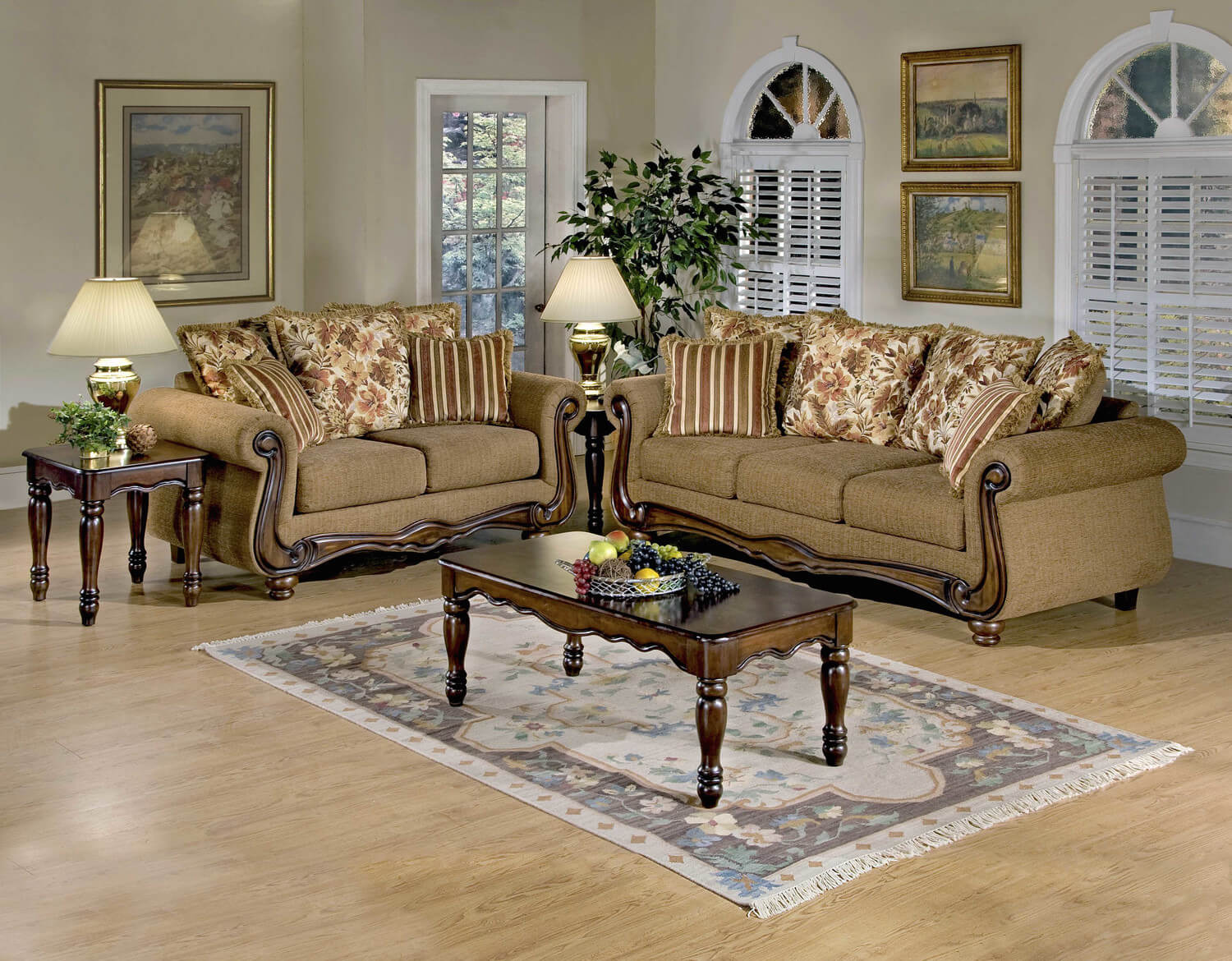 This is an example of traditional living room interior design style.
