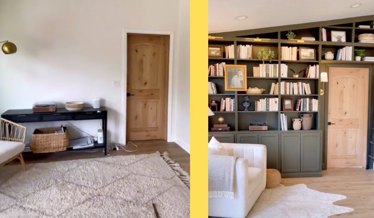 Before and After Room: It’s Amazing What Bookshelves and a New Chair Can Do To a Room