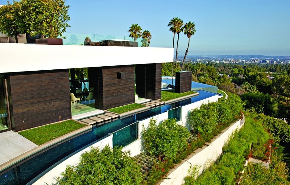 Island-Style Promontory Contemporary Estate in Hollywood Hills, CA