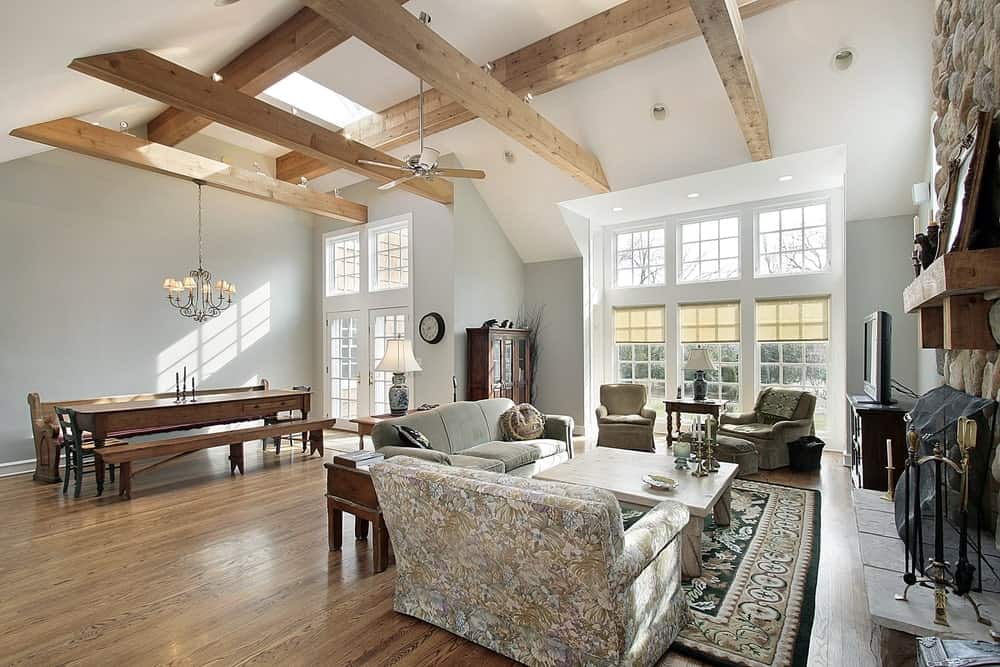22 Living Room Ideas Featuring Ceilings with Exposed Beams