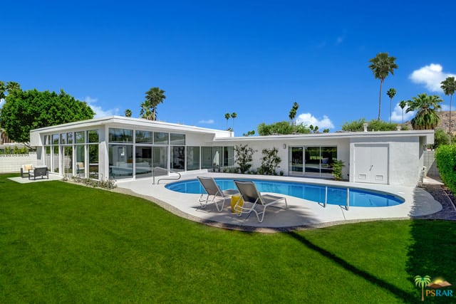 L-Shaped Mid-Century House with Pool on Golf Course
