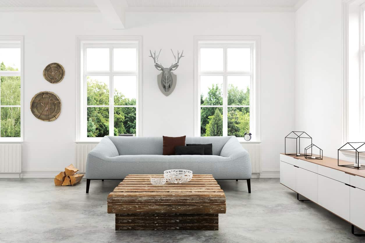 This is a minimalist living room interior design.