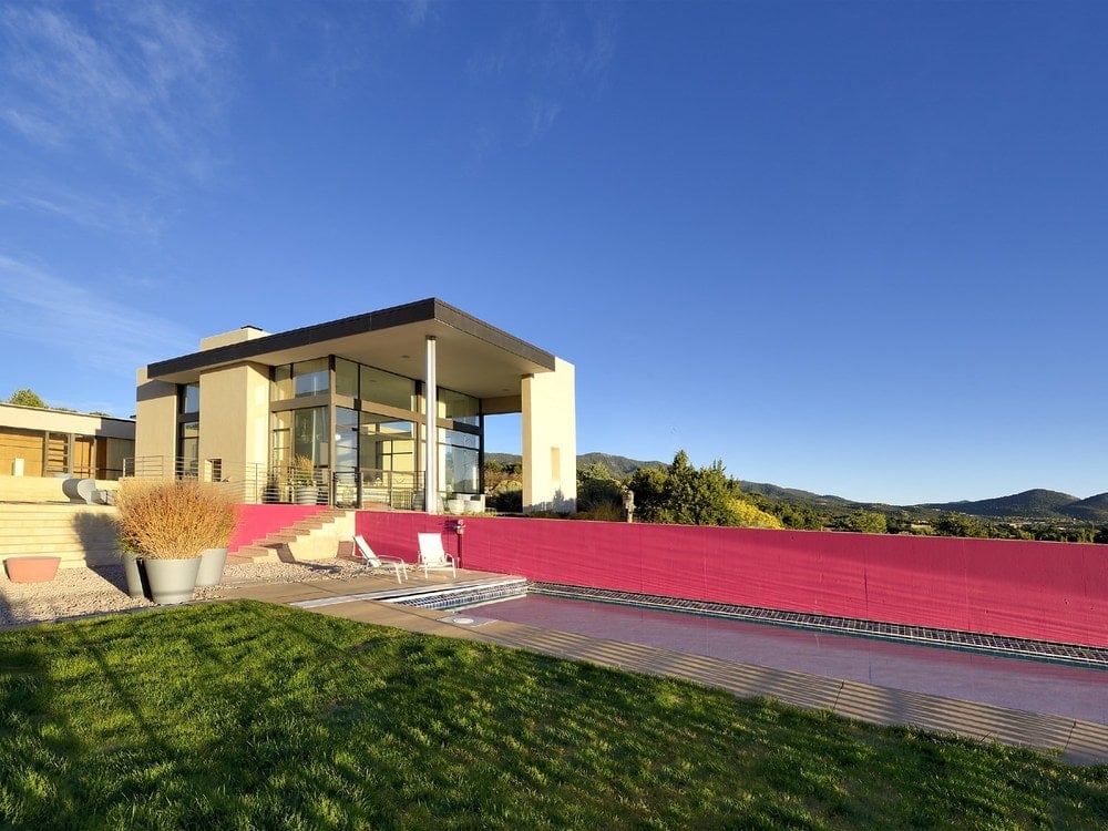 Pink Wall Contemporary House in Santa Fe, NM