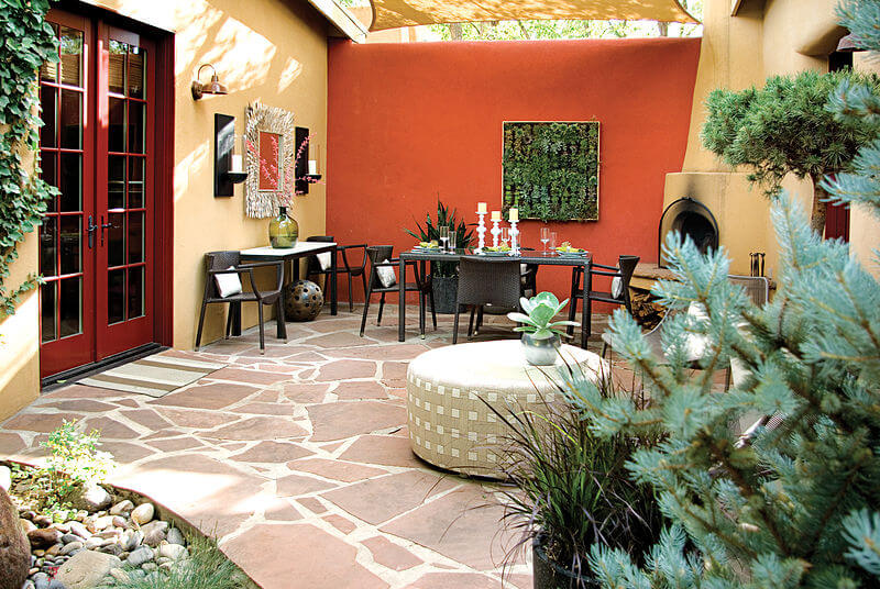 Mark Design Creates Private Southwest Style Courtyard for Santa Fe Home