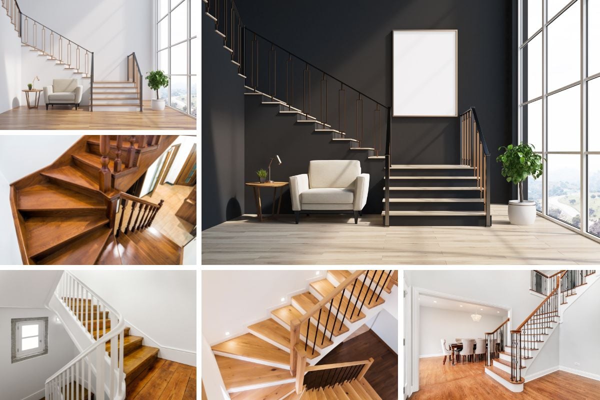40 Three-Quarter Turn Staircase Ideas (Photos)